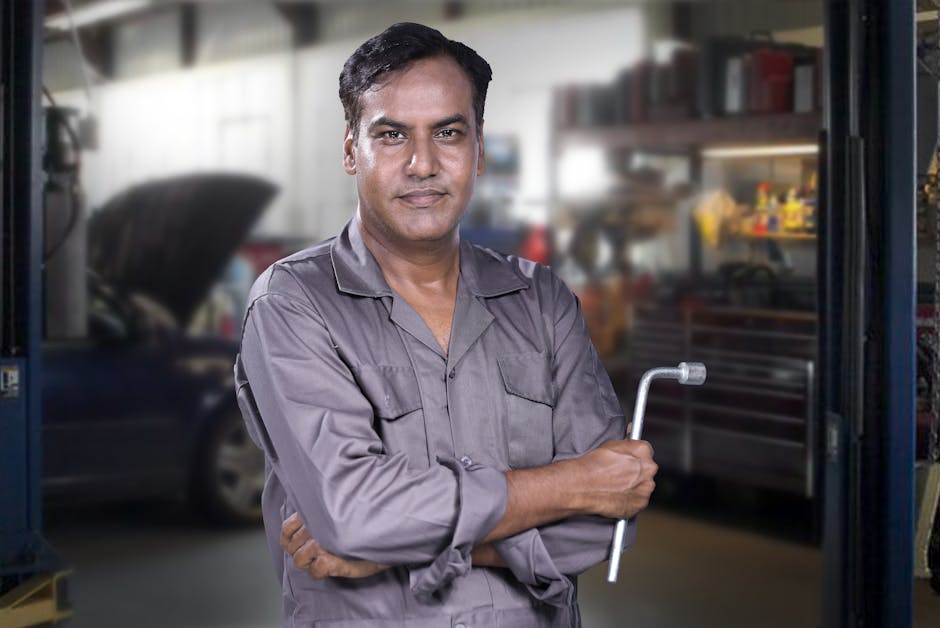 Smiling HVAC repair professional